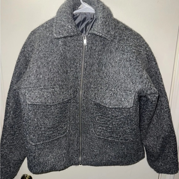 H&M KIDS FELTED SHACKET 14YR Gray Jacket - Picture 1 of 4